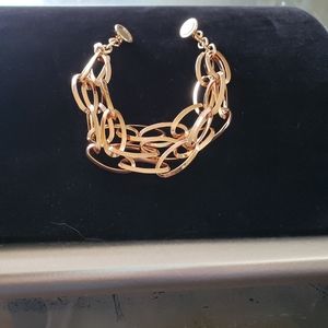 Milor Bronze 3 Strand Oval Chain Bracelet